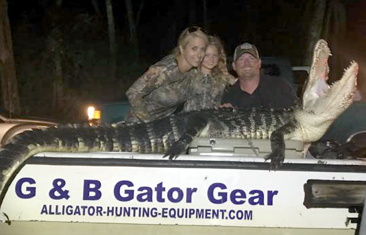 Corey and Family gator hunt