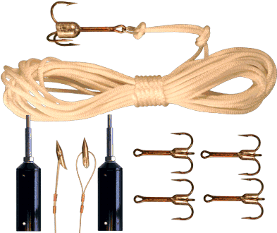 Two harpoon kit with toggle darts and snatch hooks